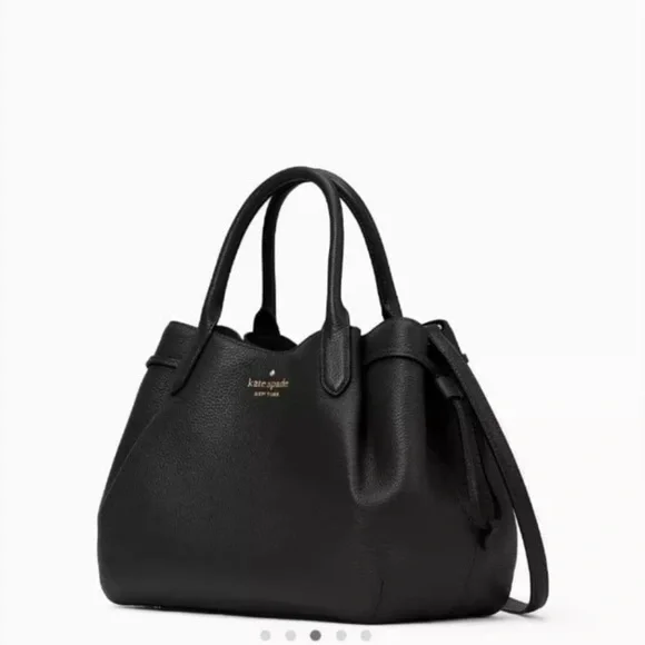 Kate Spade Large Dumpling Black Pebbled Satchel - Picture 7 of 8